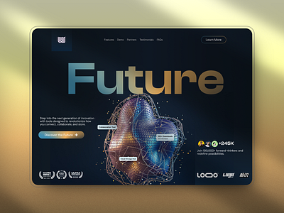 AI Chatbot website concept 3d graphic design ui