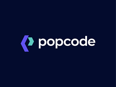 Popcode Logo arrow branding coder coding coding logo developer development logo logo design modern logo p code saas slash software software logo startup logo tech logo technology web3