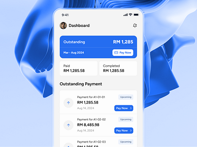 House Rental Management - UIUX Case Study balance dashboard design empty states house rent listing manage rent management minimal notification allow outstanding payment properties property qr code record rent rental ui ui design