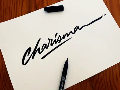 charisma authetnic calligraphy charisma custom easy flow identity lettering logo process script signature sketch style surf type unique vibe wordmark zen