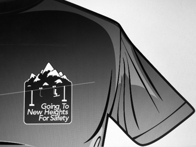 Refined Logo, Placement on Shirt chairlift grey heights illustrator logo mountain patrol safety ski
