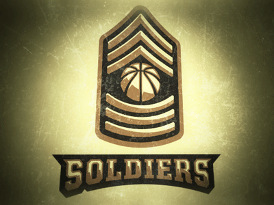 Oakland Soldiers Secondary Logo basketball logo oakland soldiers