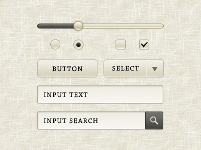 "Sepia" GUI Elements button interface ui