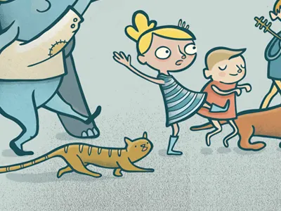 Silly Parade 2 cat girl illustration parade silly