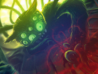 onMouseOver blood cat concept art death evil game gore illustration iphone laladie mobile mouse spider