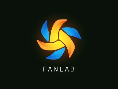 FanLab fan illustrator logotype vector