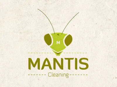 Mantis Cleaning clean identity logo
