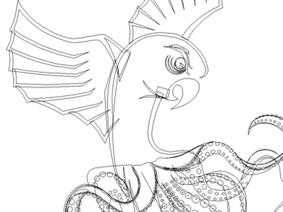 Octoparrot outlines octoparrot vector wip