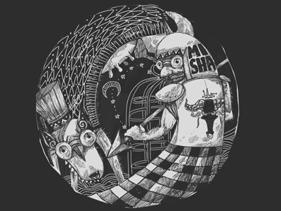 Manusia Lawan Anjing Tee Design bountylist design illustration printmaking t shirt tees