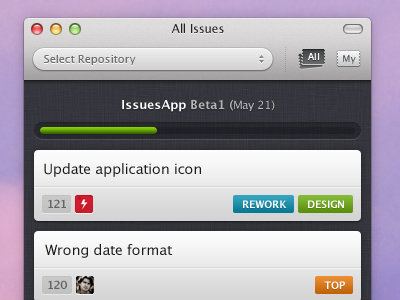 Github Issues App desktop github issues osx