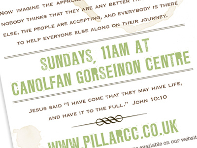 Invite Card (back) design