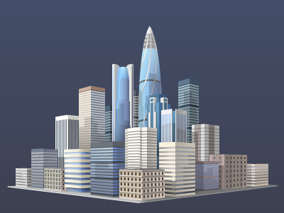 city icon 2 buildings city vector
