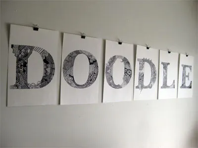 doodle illustration typography