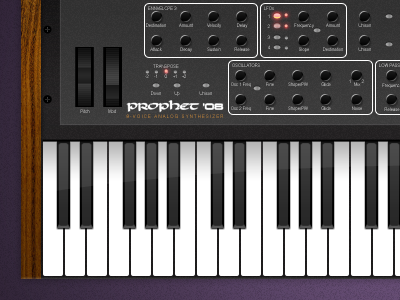 Dave Smith Instruments Prophet '08 illustration keyboard photoshop synth synthesizer