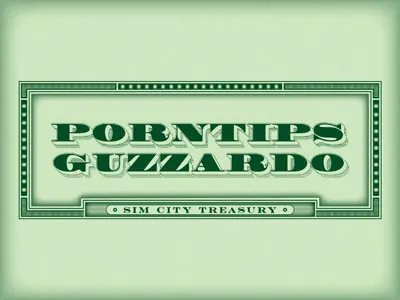 Sim City Bailout green lettering money sim typography