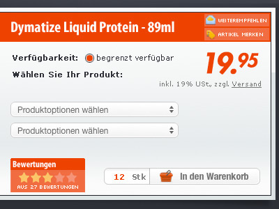 TNS article-options article interface options orange pricing ui