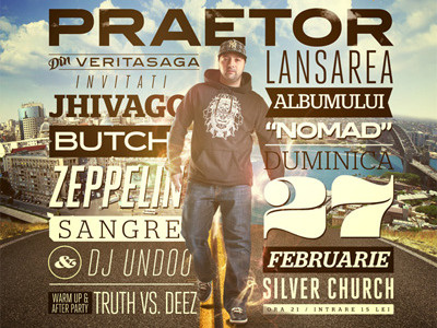 Praetor - Nomad (album launch) artwork hades records hip hop nomad poster praetor soul