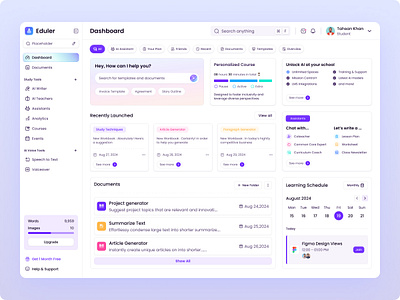 AI Education Dashboard Design ai ai dashboard dashboard dashboard design design education education dashboard ui ui design uidesign website design