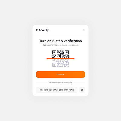 2FA Verify form - UI Design 2fa verify form ui animation branding clean uiux crypto form crypto ui graphic design ui ui design uiux