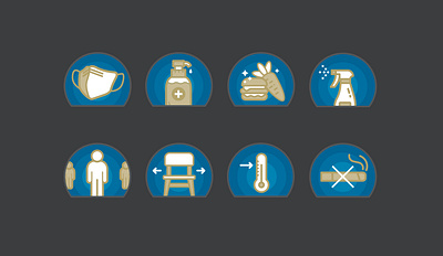 Covid Safety Icon Set icon set icons illustration