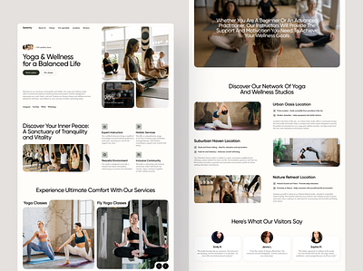 Yoga&Wellness Studio Website branding design graphic design illustration landing landing page landing page design logo ui ui design uidesign uiux visual identity web web design website website design website development wellness yoga