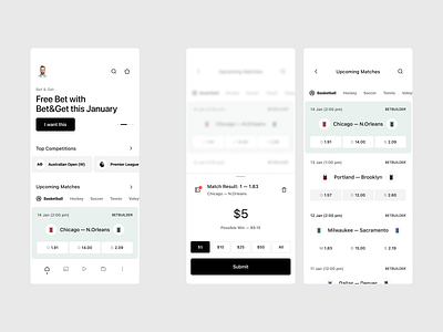 Bet app android android app app app design application design bet bet app design figma design ios ios design mobile mobile design mobile design inspiration sport ui ui design user interface ux ux design