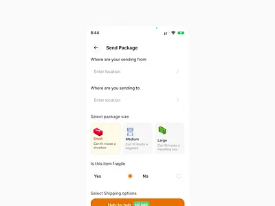 Send Package design figma logistics mobile app mobile design packages ui