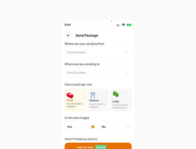 Send Package design figma logistics mobile app mobile design packages ui