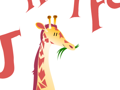 Giraffe alphabet animal cartoon giraffe illustator illustration simple