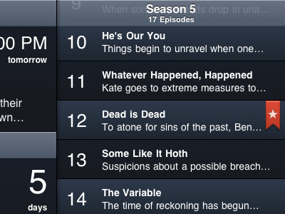 Episode Bookmarking bookmark episode ios ipad tv tv forecast