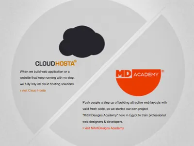 Cloud Hosta and MD Academy circle cloud hosta md academy mitchdesigns ui