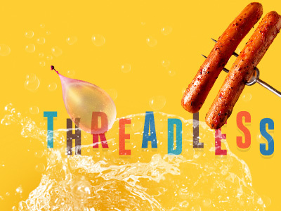 Wet Meat bright hot dog skewer splash summer threadless warm water water balloon wet