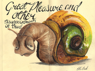 Disappointment In Travel illustration insect moleskine sketchbook snail