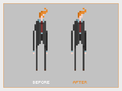 Before and After pixel art