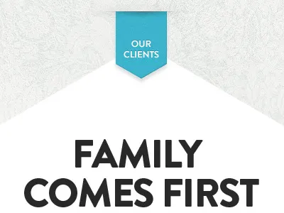 "Our Clients" Section intro brandon grotesque ribbon tag wallpaper