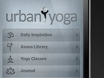 Quickka Urban Yoga app design interface iphone ui
