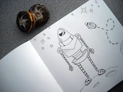 Intergalactic robodude sketches