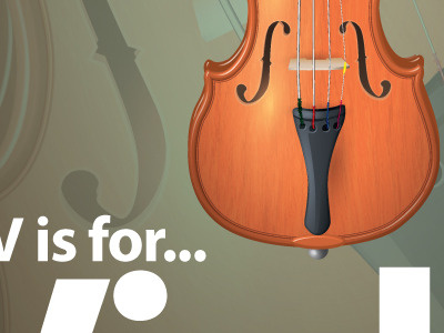 V is for Violin illustration illustrator music vector violin