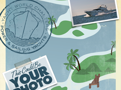 Yachtworldbanner 50s banner map retro stamp