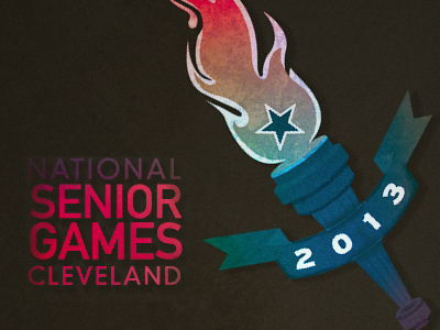 Senior Games cleveland games logo senior torch vibrant