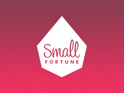 Small Fortune logo pink script type white