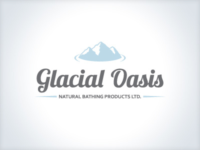 Glacial Oasis glacier ice logo mountain