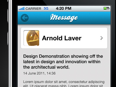 Message app design interface iphone ui