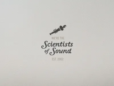 Scientists of Sound logotype music of retro scientists sound type typography vintage