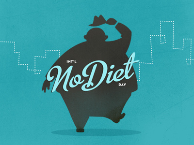 No Diet Day illustration typography wwffhh