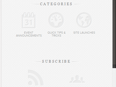 Ahead Creative Blog/Portfolio Sidebar gray grey icons pictos sidebar wordpress