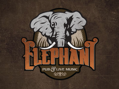 Elephant Pub & Live Music elephant logo nightclub pub