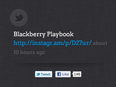 Tweet feed social status