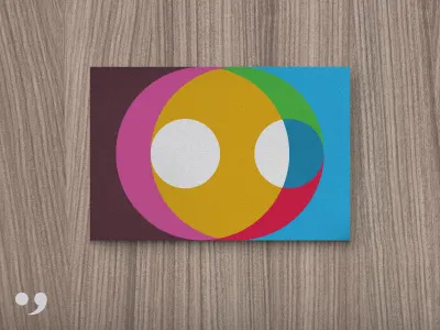 ;) brand business card collateral color identity logo