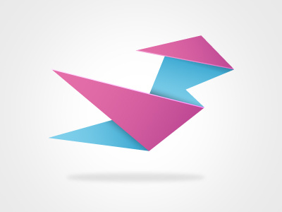 Twitter Bird bird blue fold pink twitter